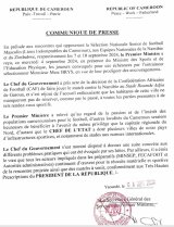 Match Cameroun-Namibie: voici le communiqué du Premier ministre Joseph Dion Ngute sur le stade